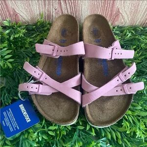 New Birkenstock Franca Soft Footbed Suede Sandals